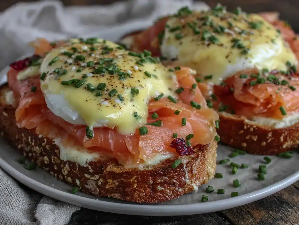 eggs benedict with smoked salmon preparation steps