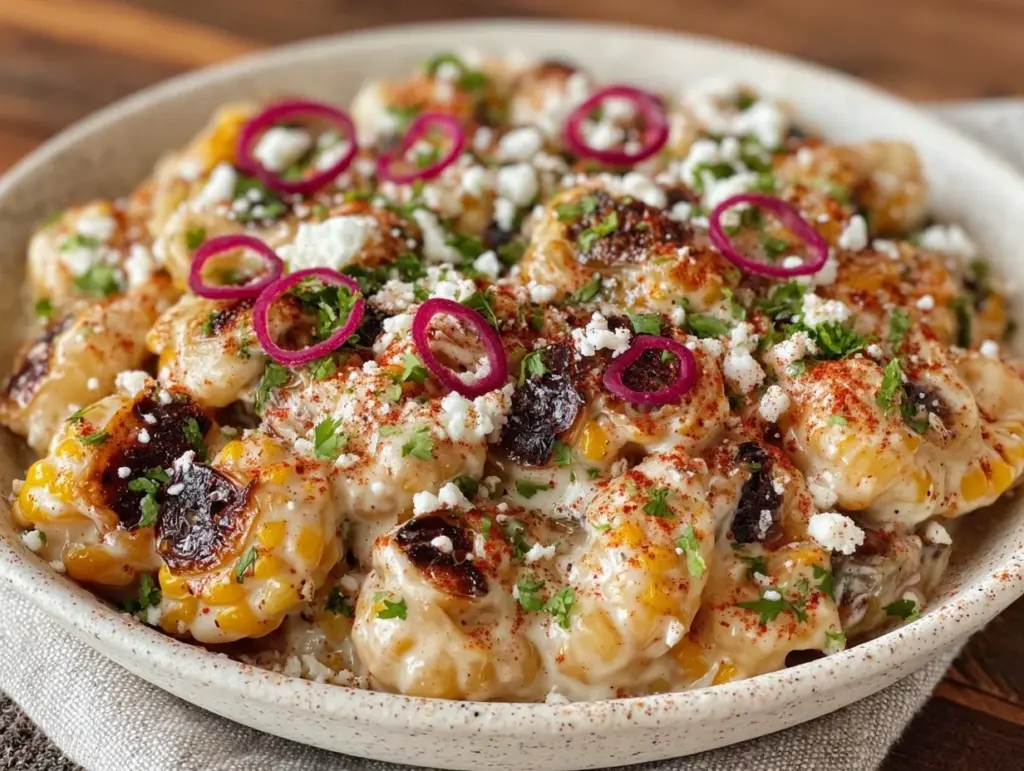 elote-style street corn pasta salad - featured image