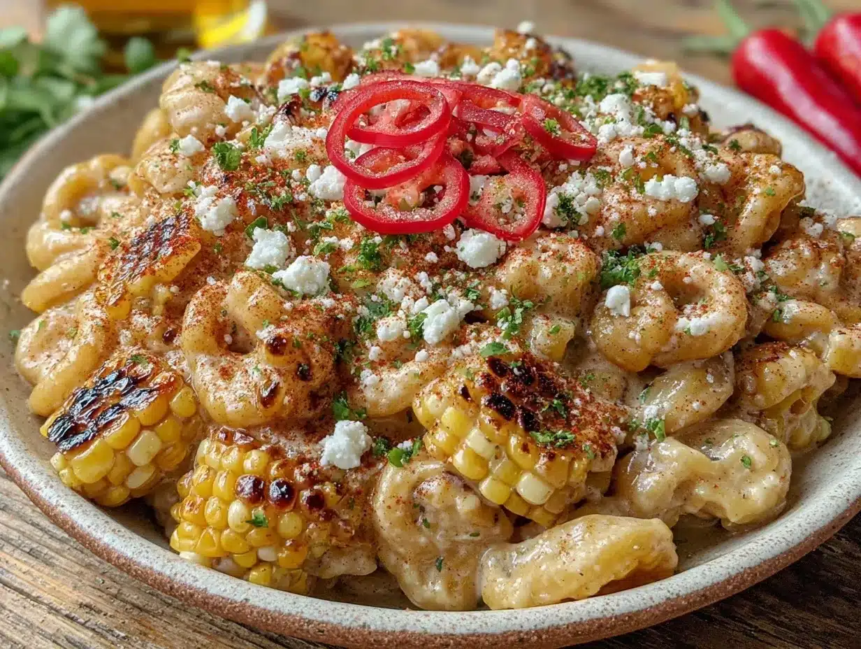 elote-style street corn pasta salad preparation steps