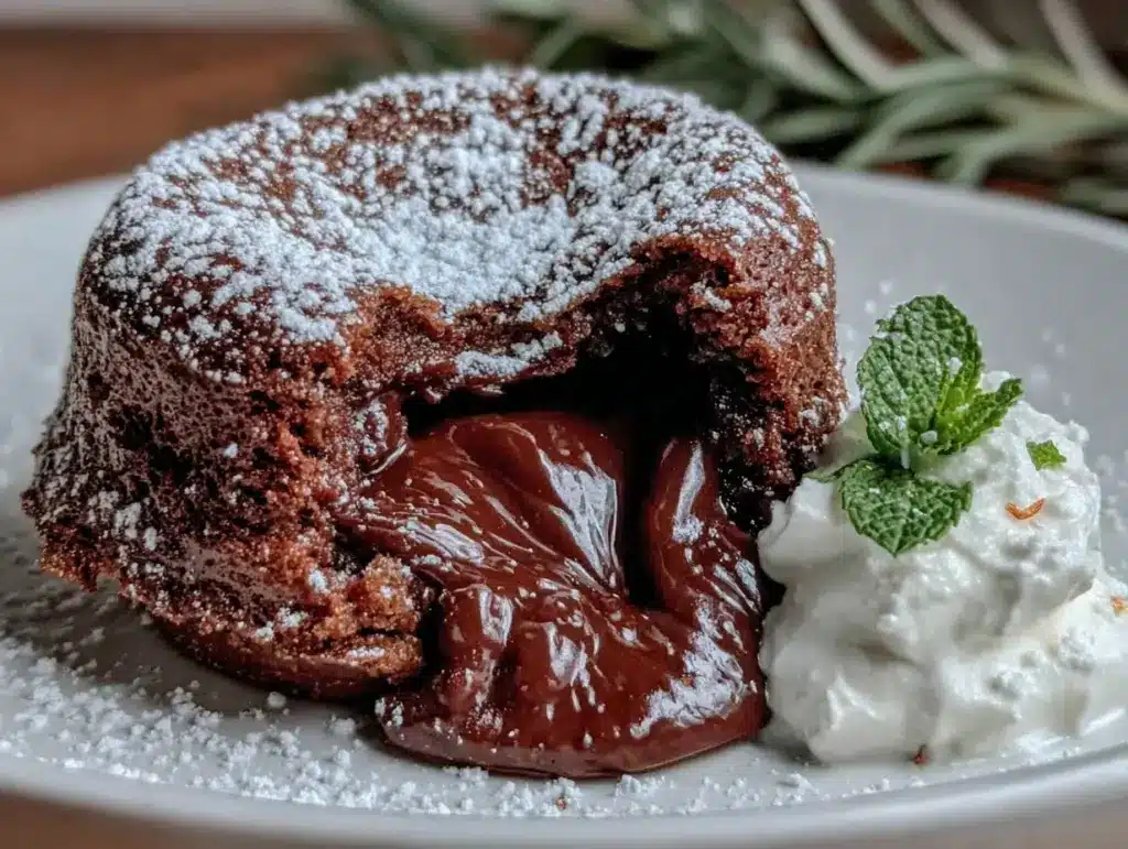 flourless chocolate lava cake for Passover - featured image