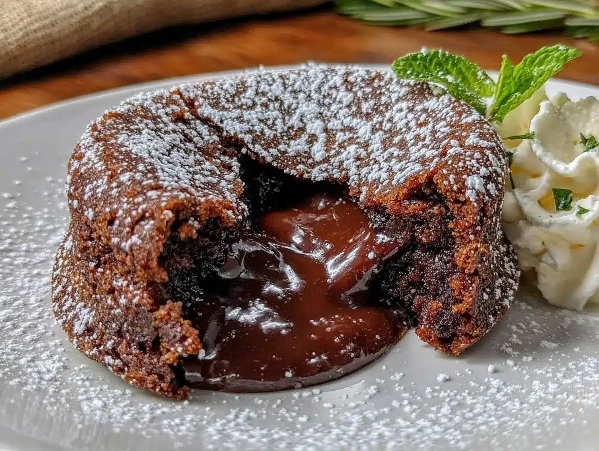 flourless chocolate lava cake for Passover preparation steps