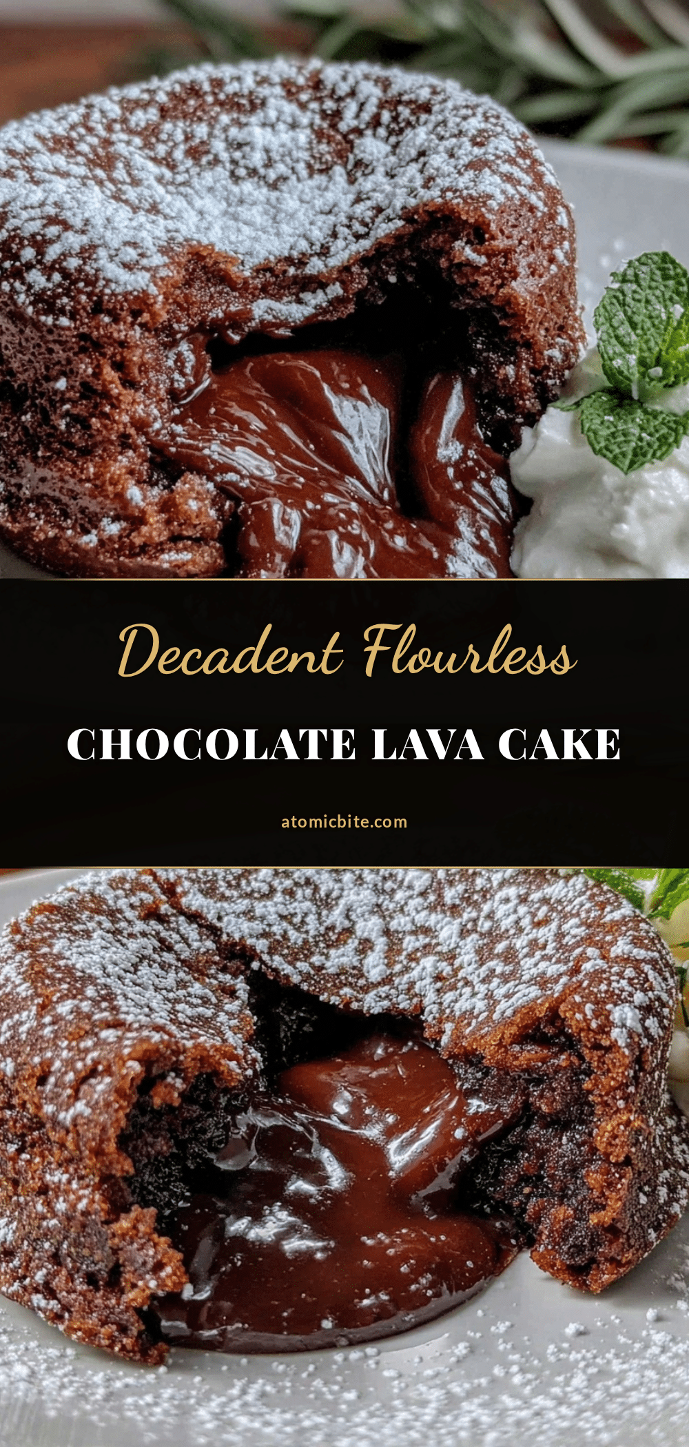 flourless chocolate lava cake for Passover recipe