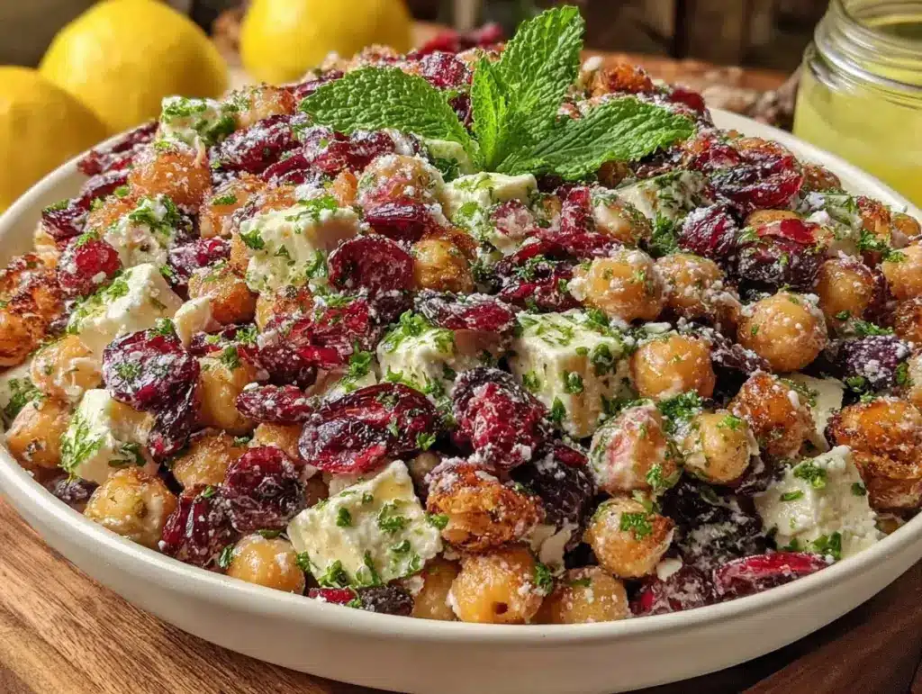 Fresh Feta and Cranberry Chickpea Salad - featured image