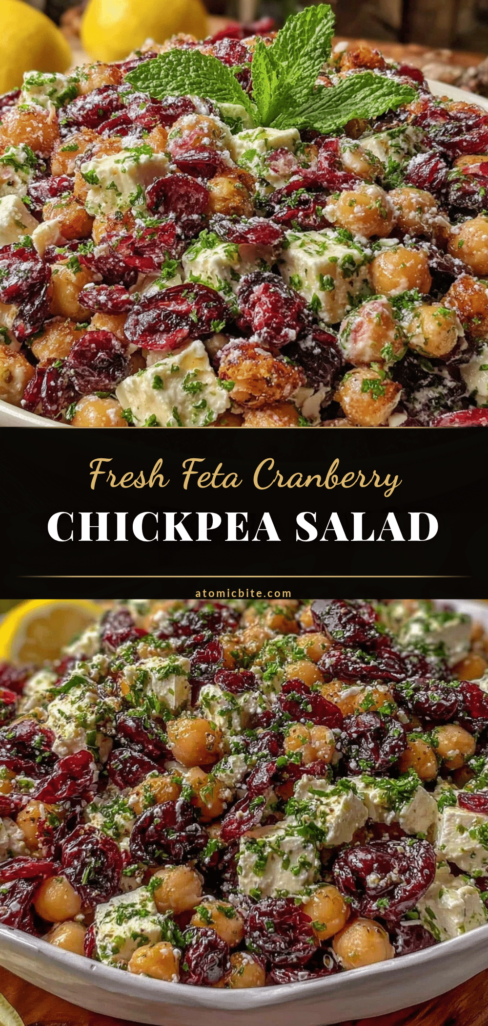 Fresh Feta and Cranberry Chickpea Salad recipe