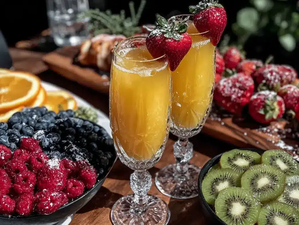 fresh mimosa bar brunch setup - featured image