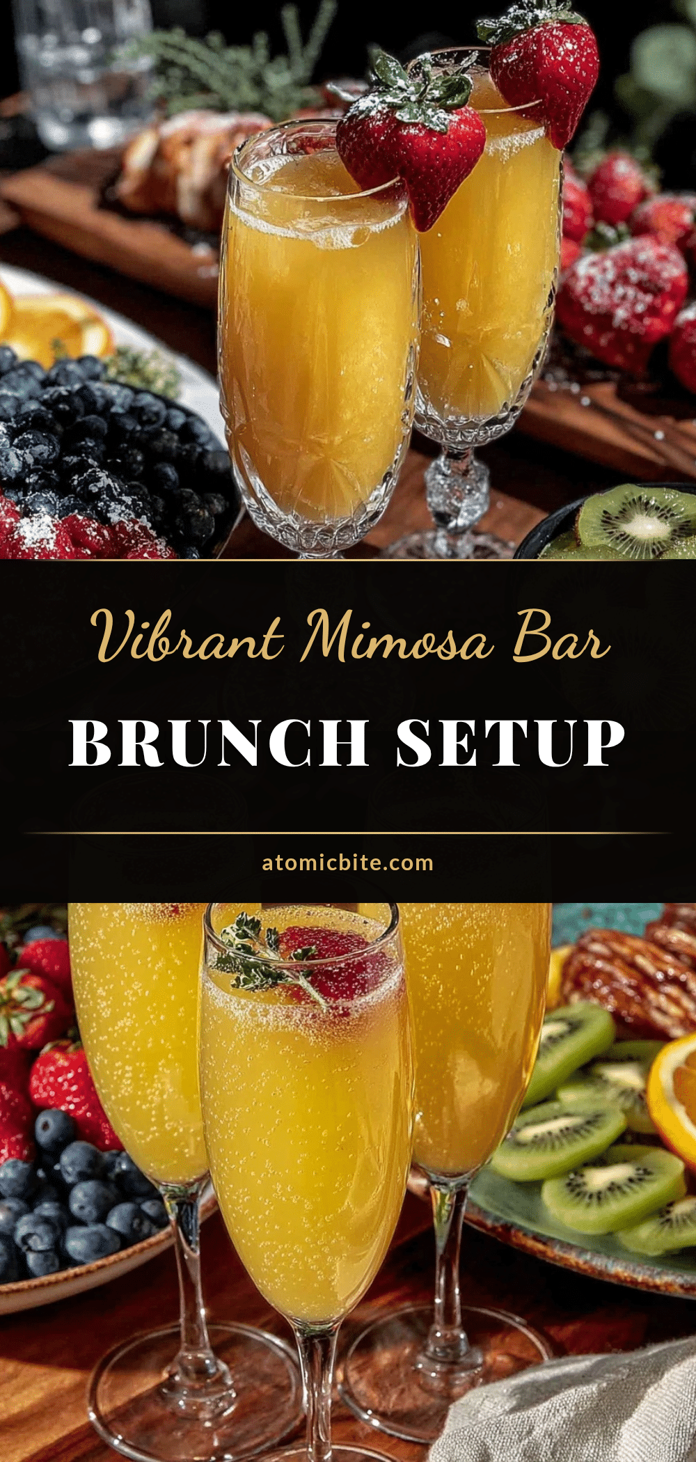 fresh mimosa bar brunch setup recipe