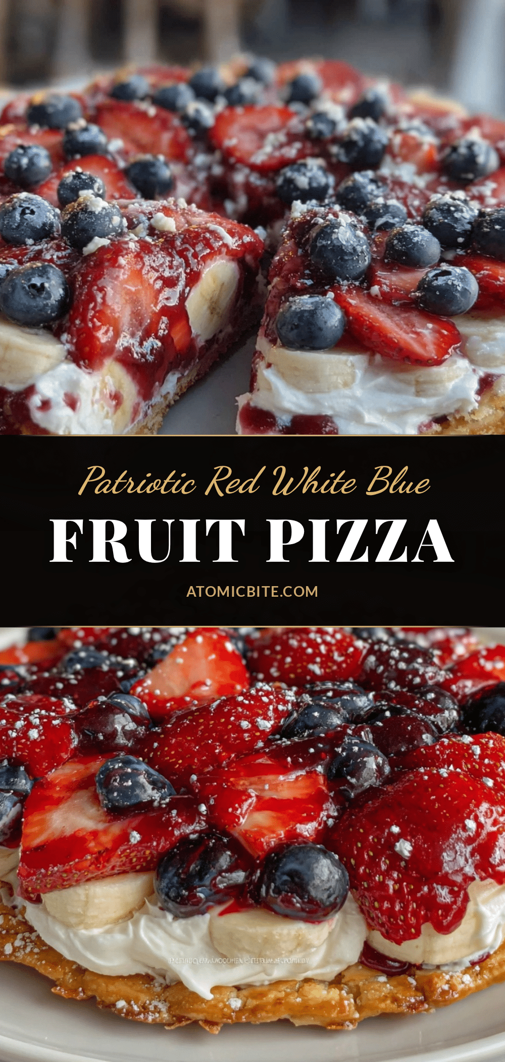 fresh red white and blue fruit pizza recipe