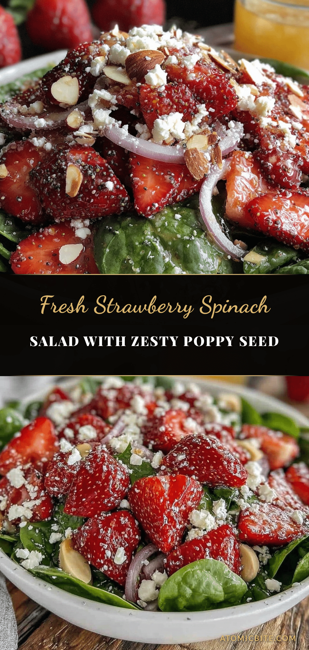 fresh strawberry spinach salad recipe