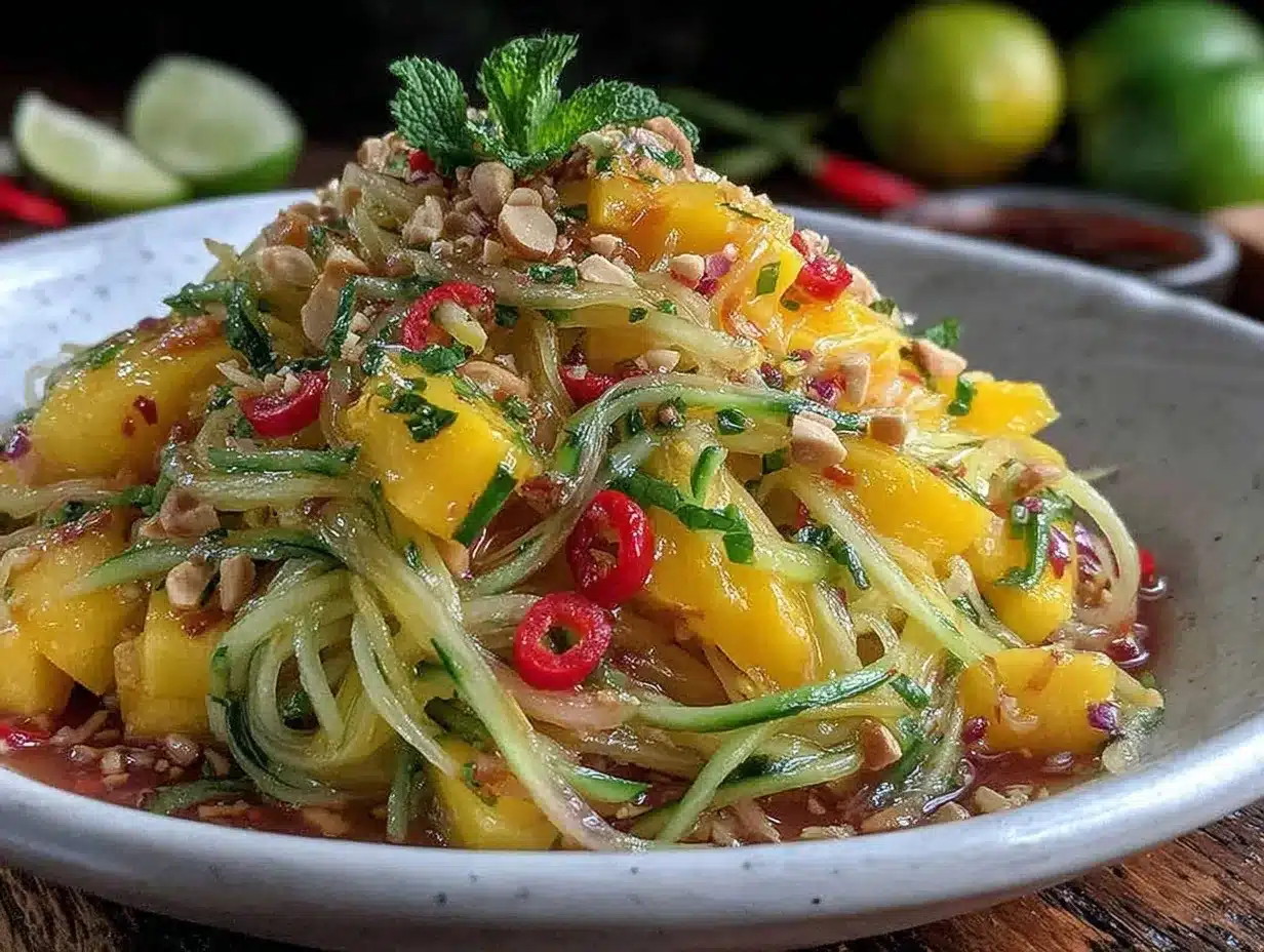 Fresh Thai Mango Cucumber Salad preparation steps