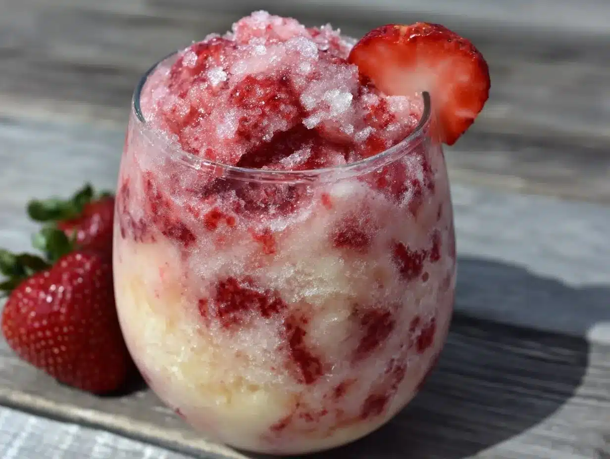 frozen rosé frosé slushie preparation steps