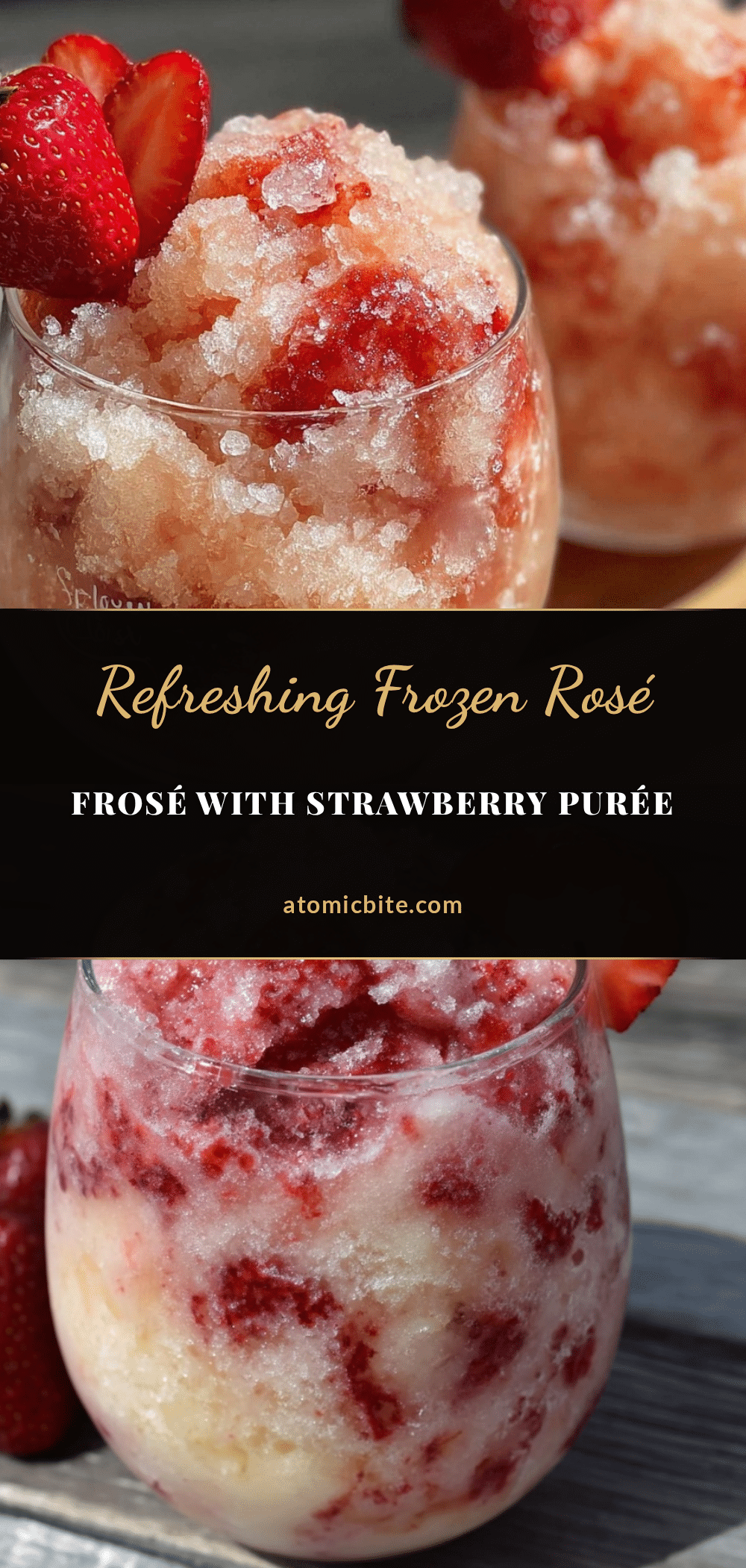 frozen rosé frosé slushie recipe