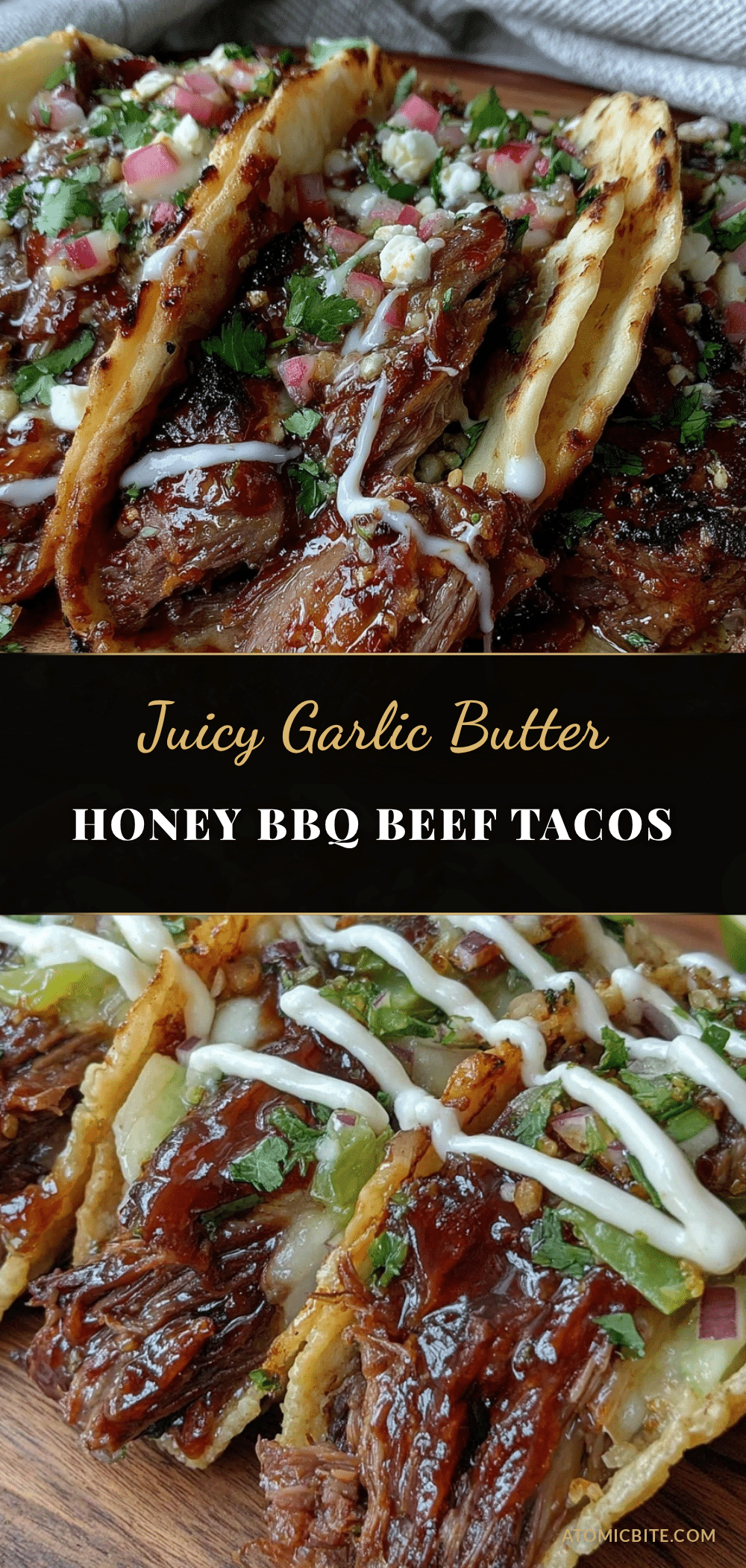 garlic butter honey bbq beef tacos recipe