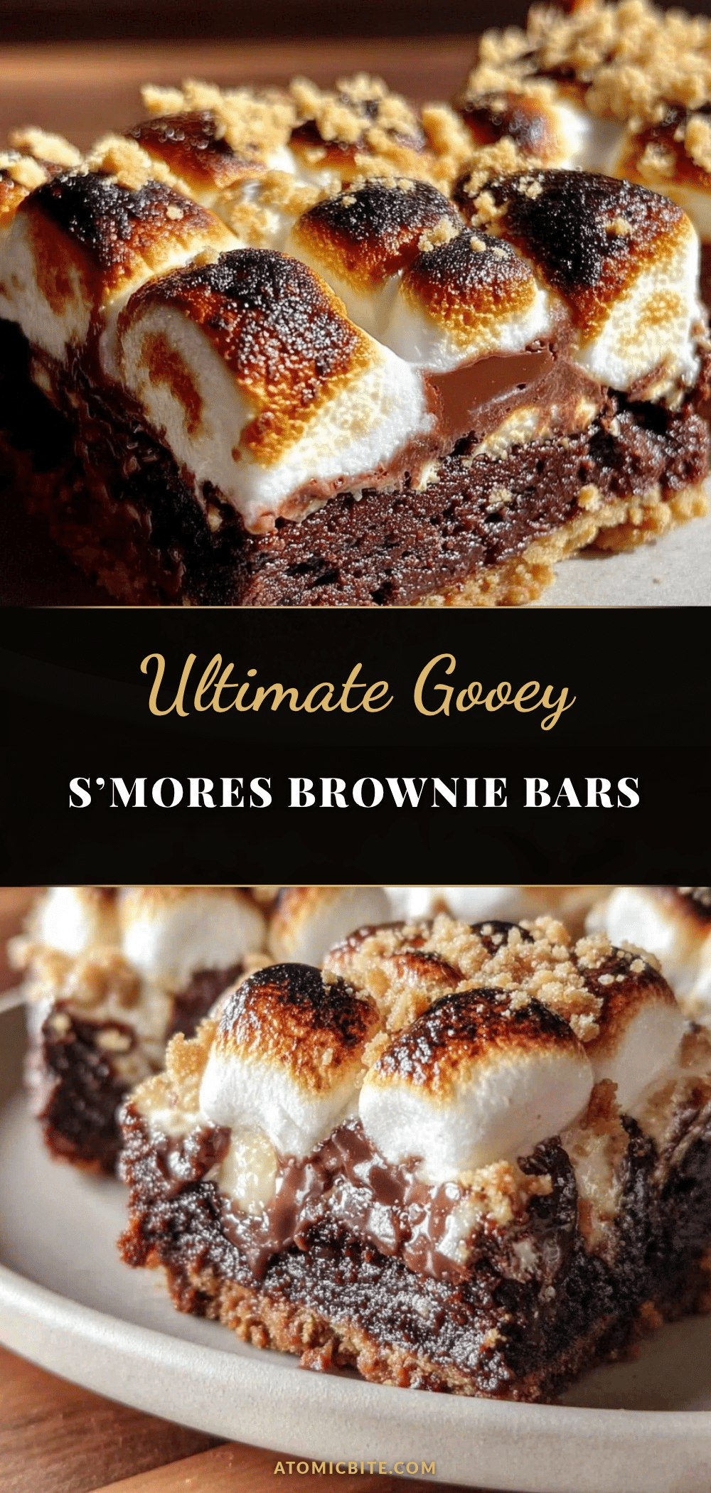 gooey s’mores brownie bars recipe