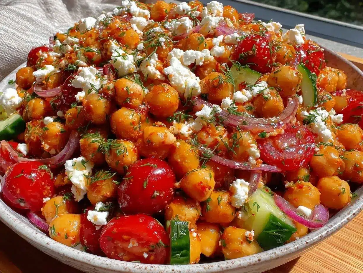 Greek Chickpea Salad preparation steps
