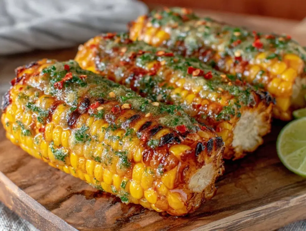 grilled corn on the cob with chili lime butter - featured image