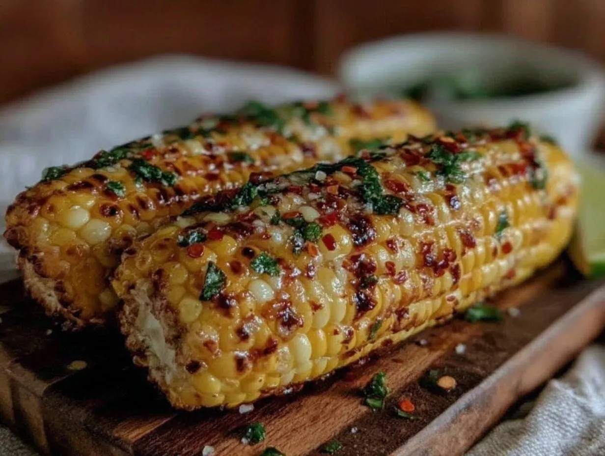 grilled corn on the cob with chili lime butter preparation steps