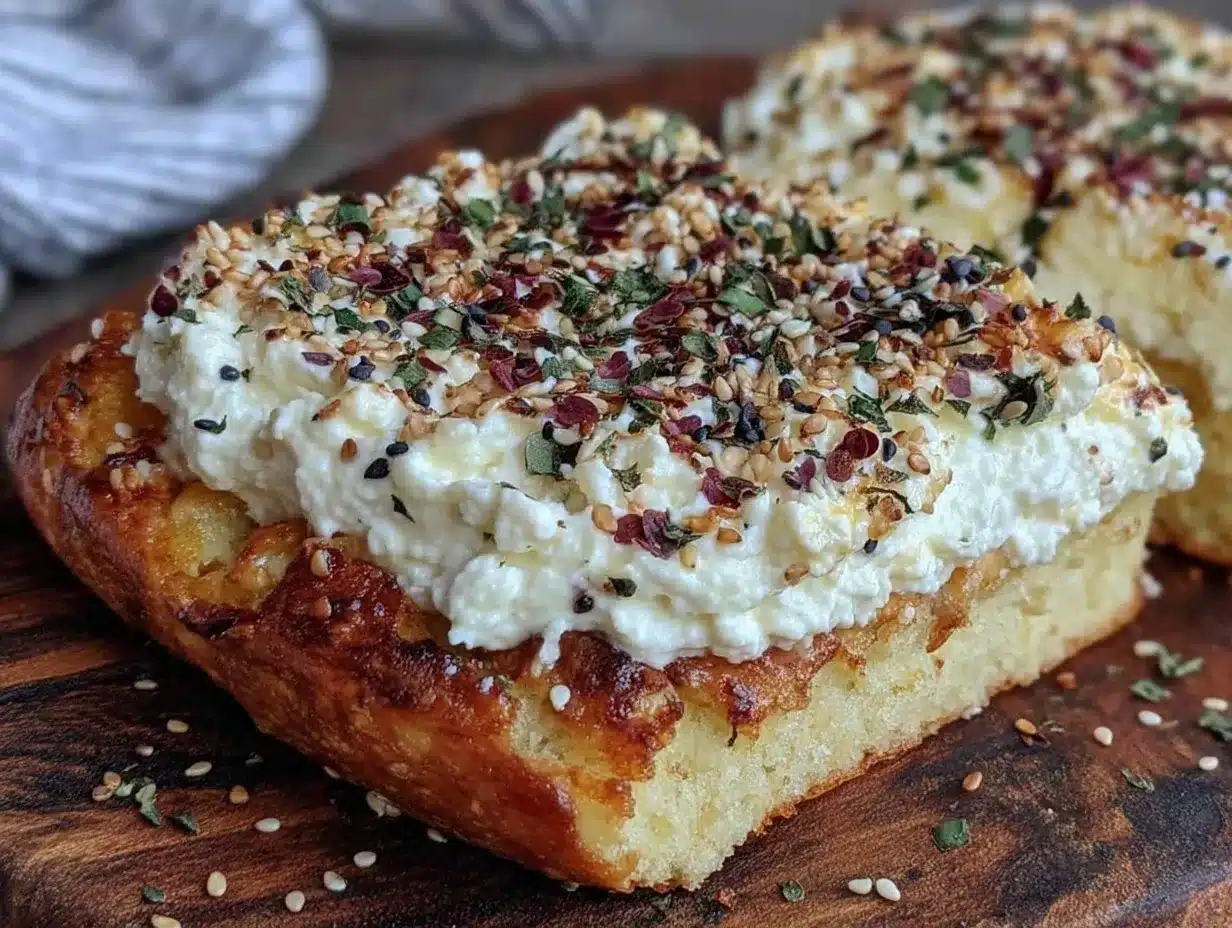 healthy high-protein cottage cheese flatbread preparation steps