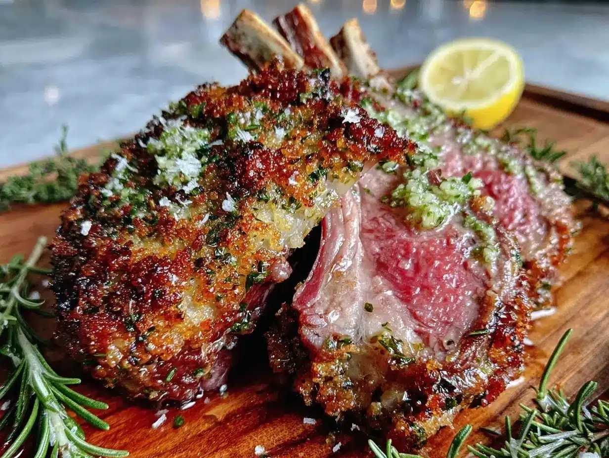 herb-crusted rack of lamb preparation steps
