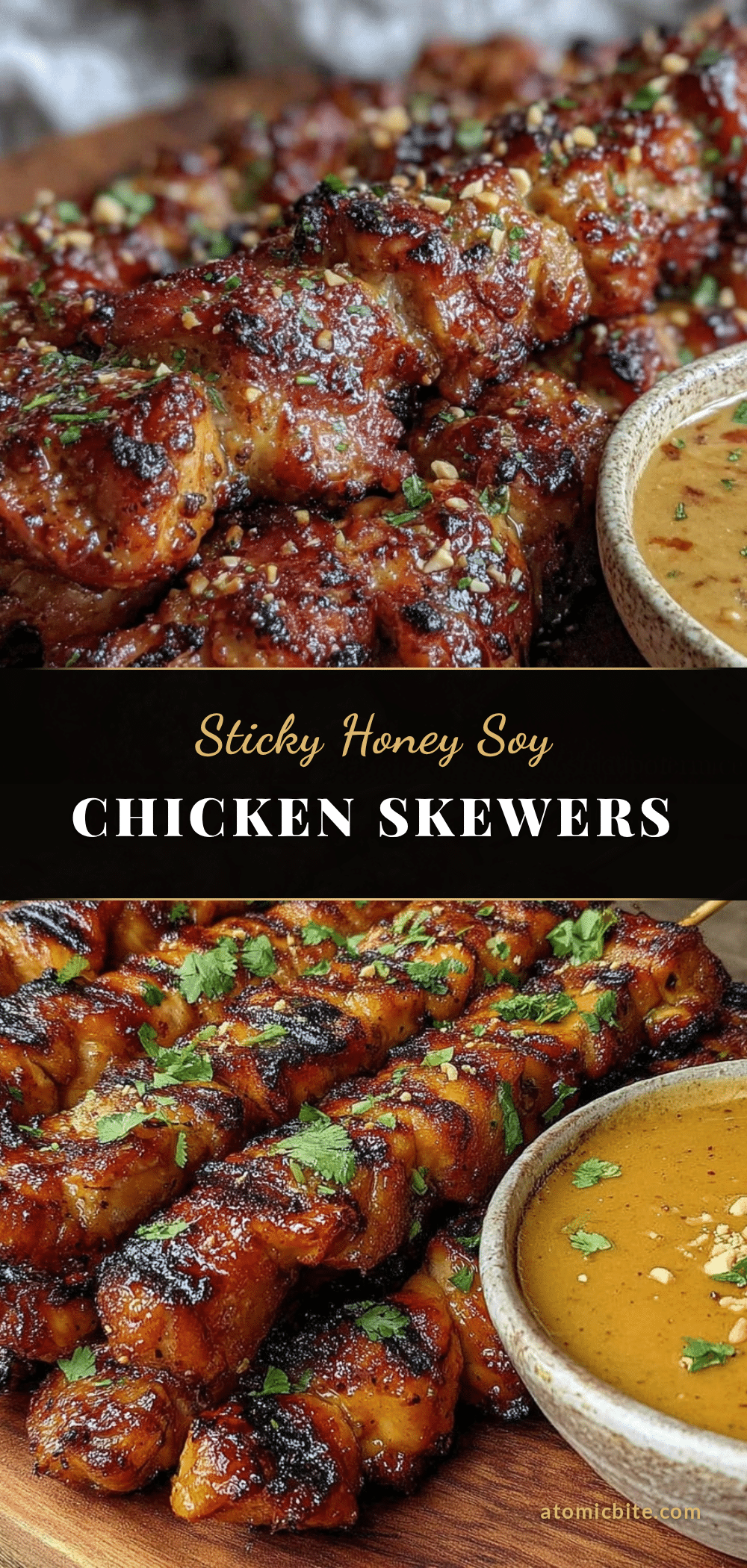 honey soy grilled chicken skewers recipe