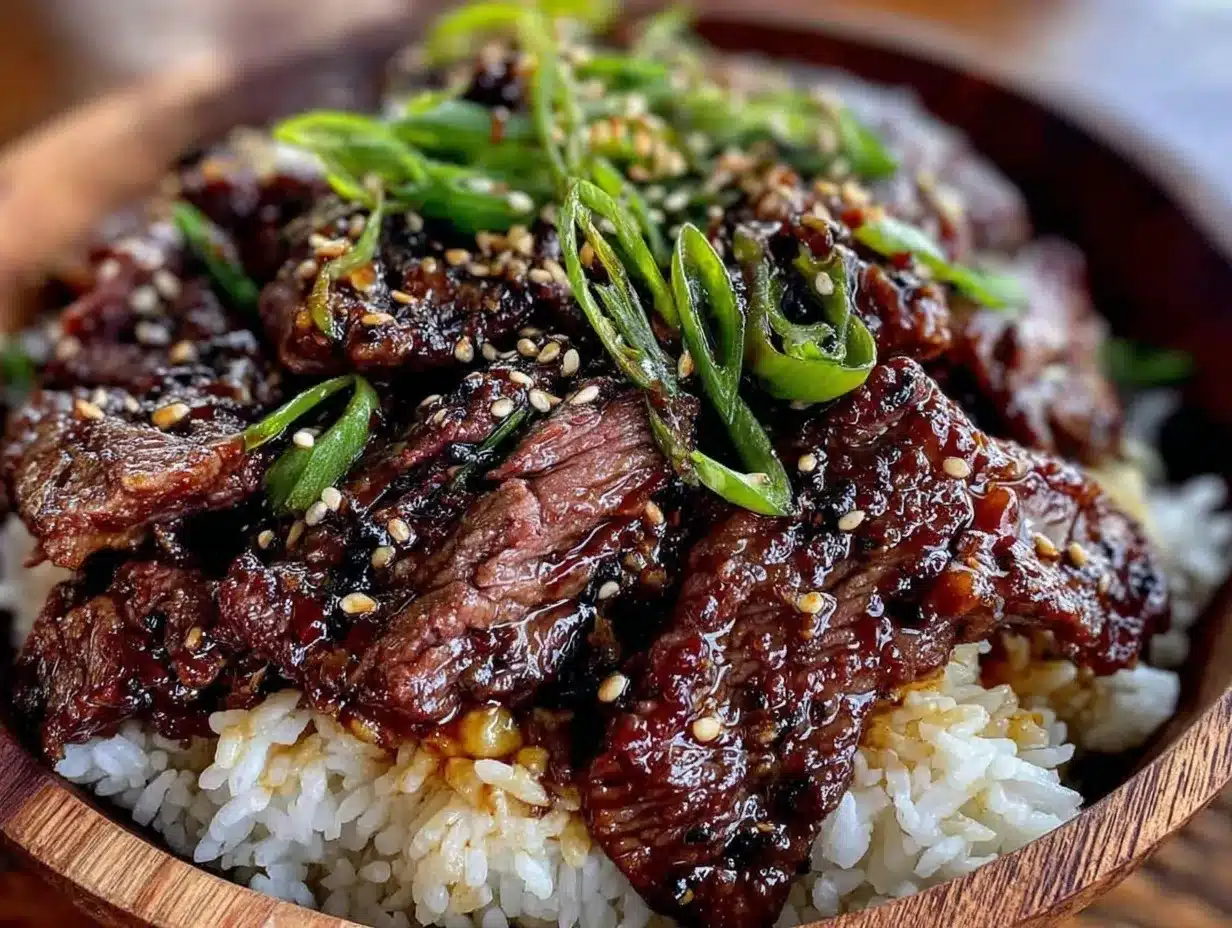 hot honey beef bowl preparation steps