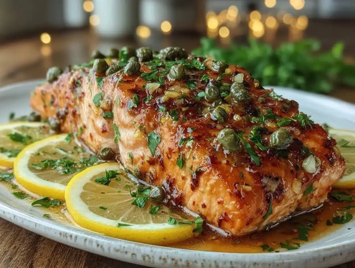 lemon garlic butter baked salmon preparation steps