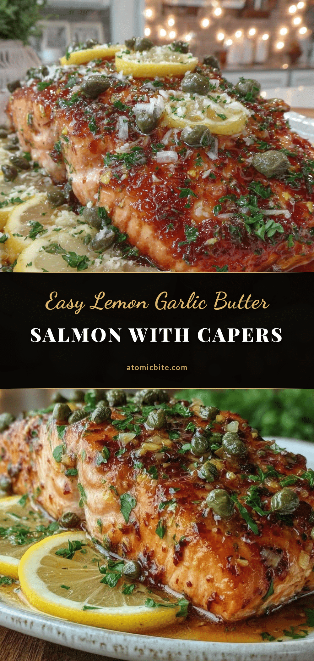 lemon garlic butter baked salmon recipe