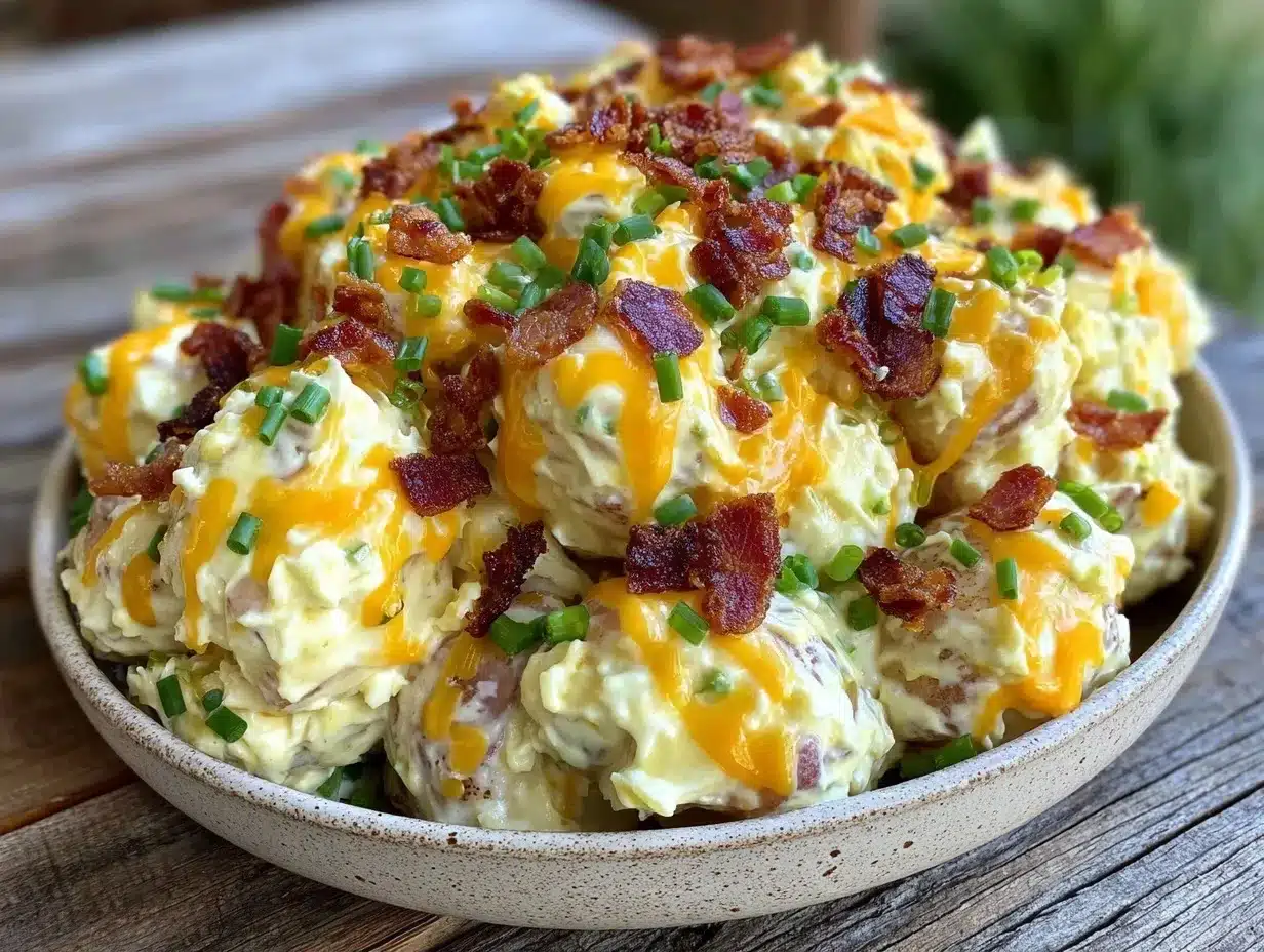 loaded baked potato salad preparation steps