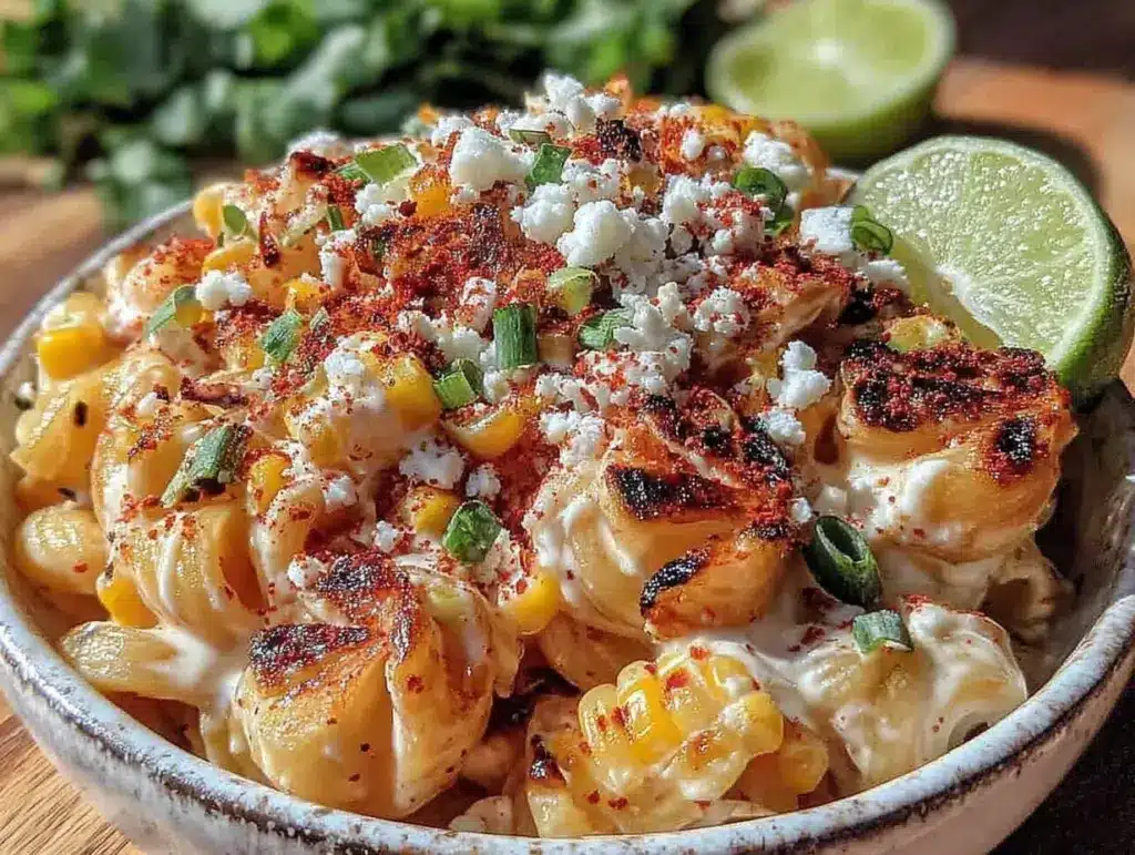 mexican street corn pasta salad - featured image