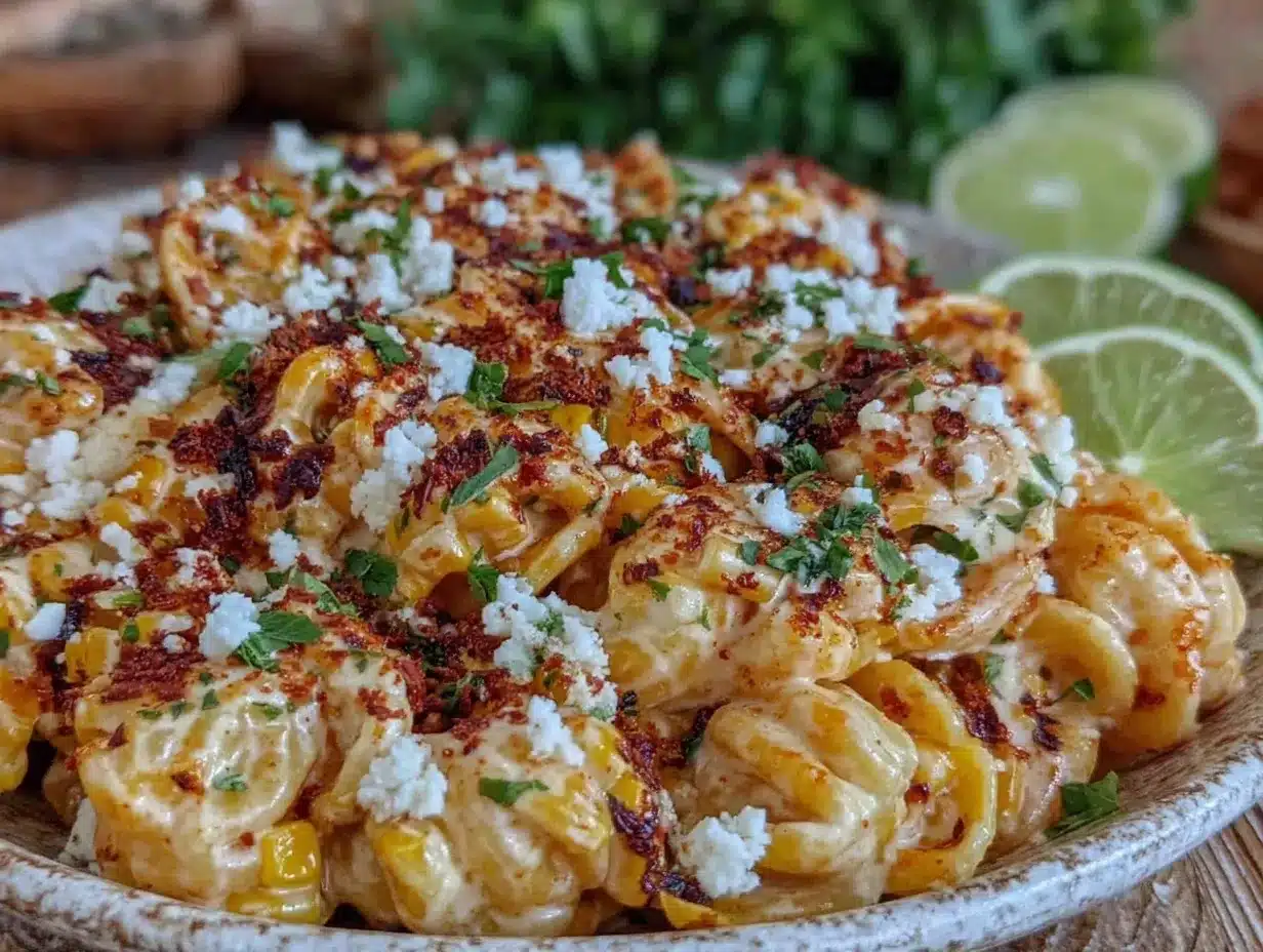 mexican street corn pasta salad preparation steps