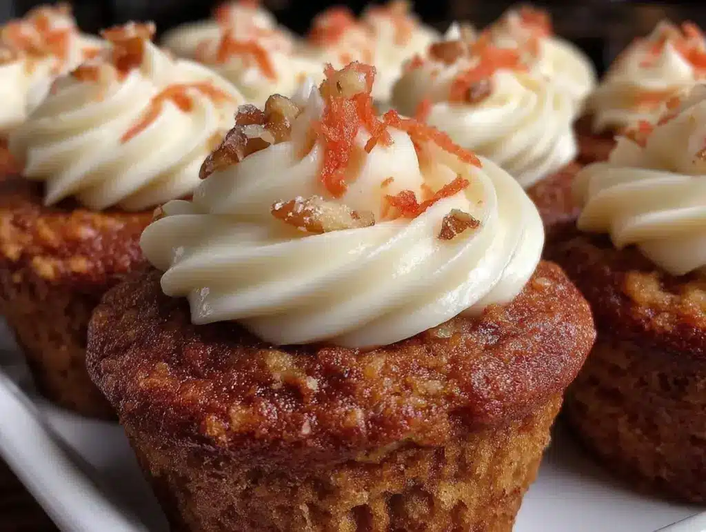 mini carrot cake cupcakes - featured image