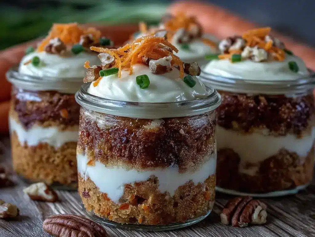 mini carrot cake trifles - featured image
