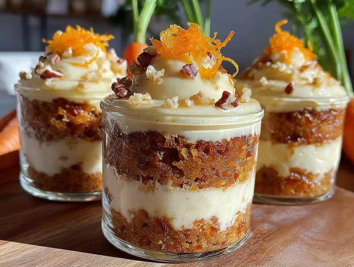 mini carrot cake trifles preparation steps