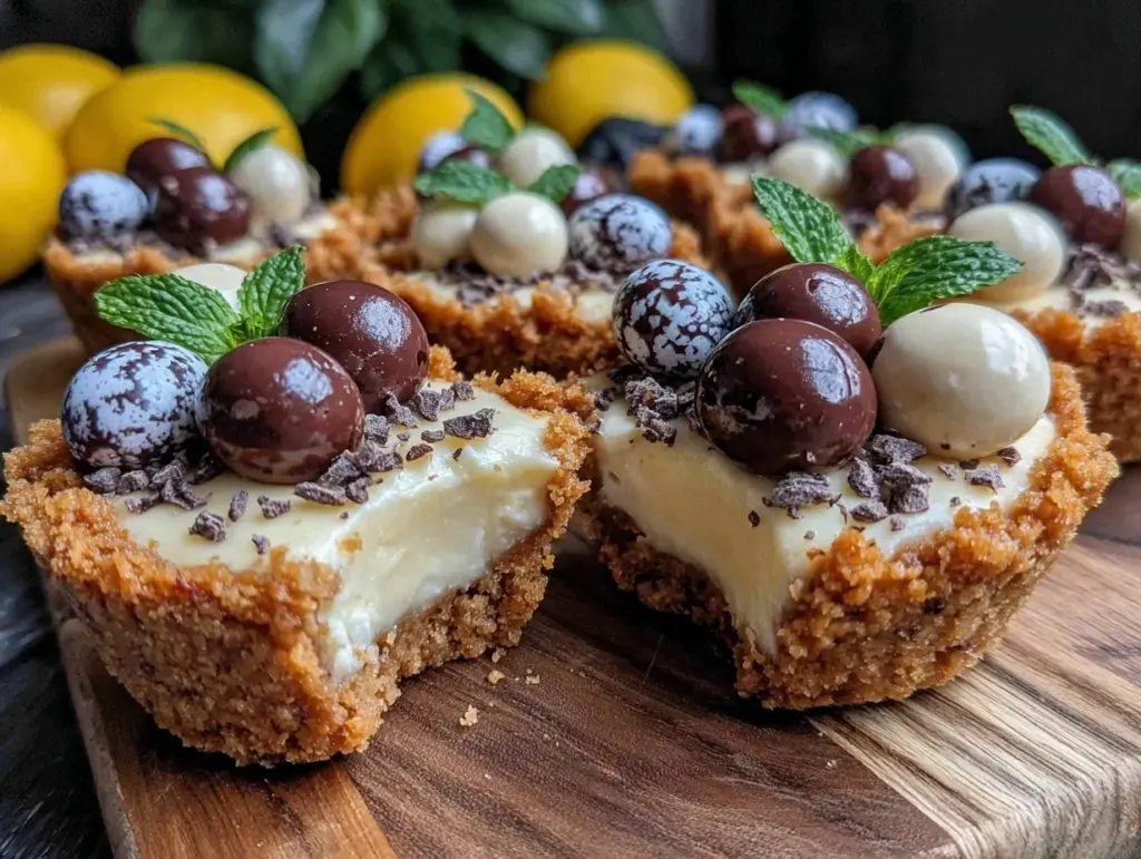 no-bake lemon cheesecake nests - featured image