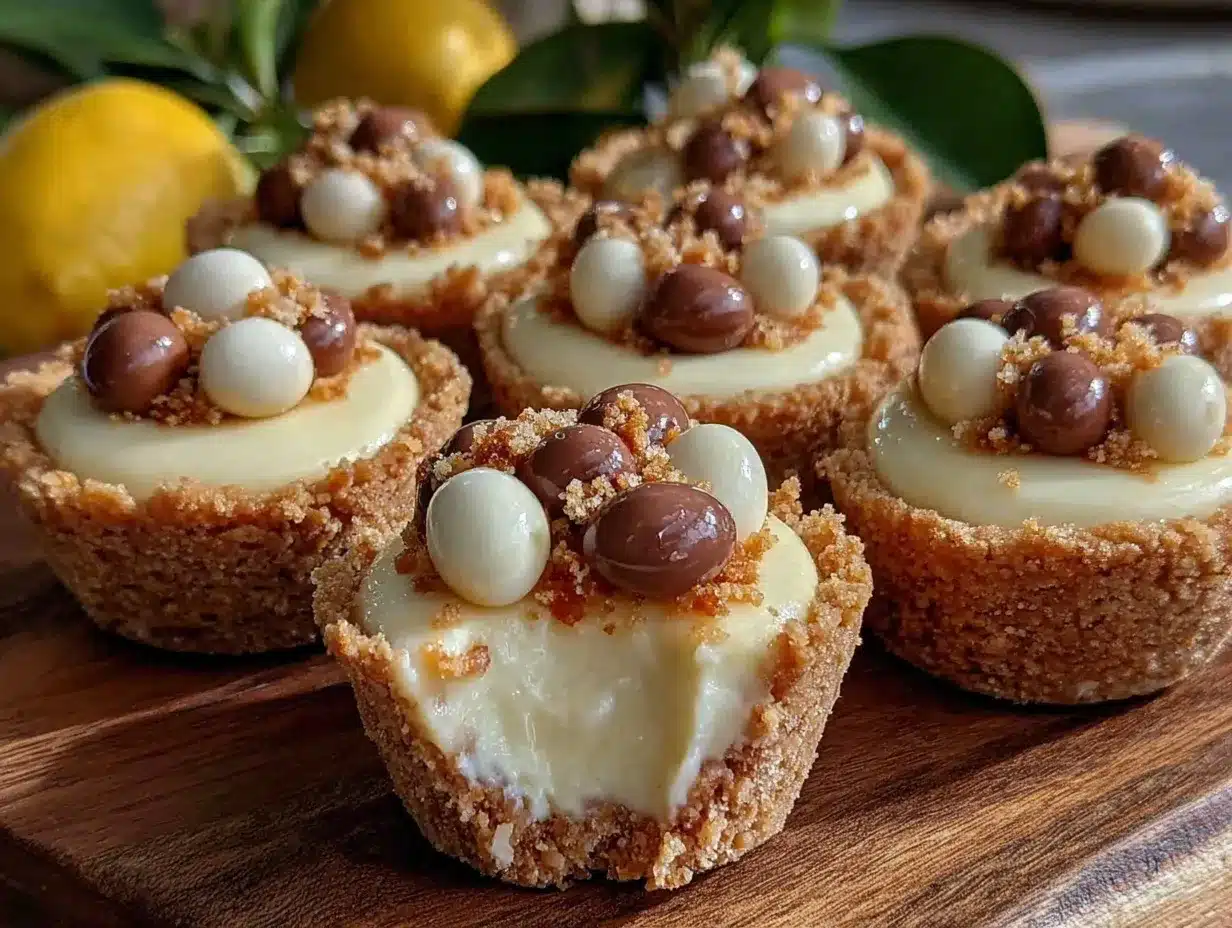 no-bake lemon cheesecake nests preparation steps