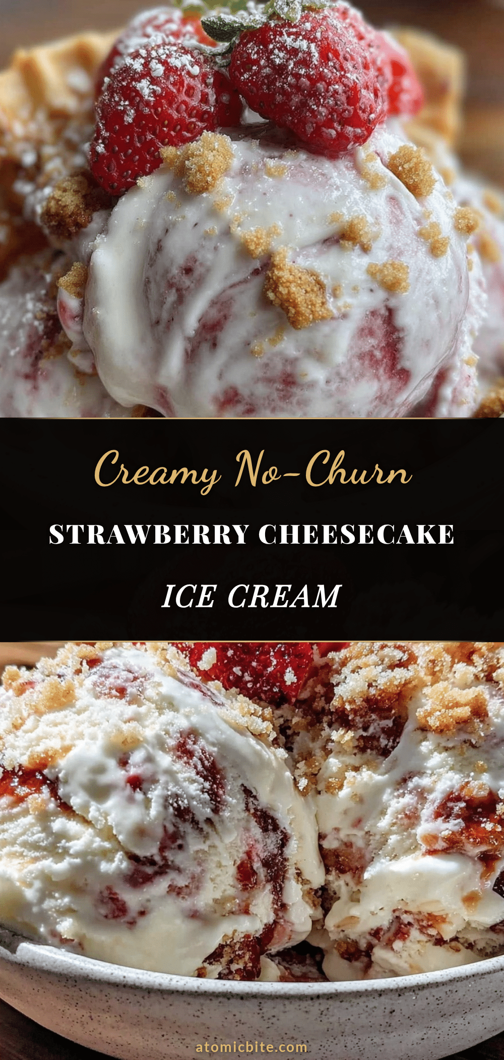 no-churn strawberry cheesecake ice cream recipe