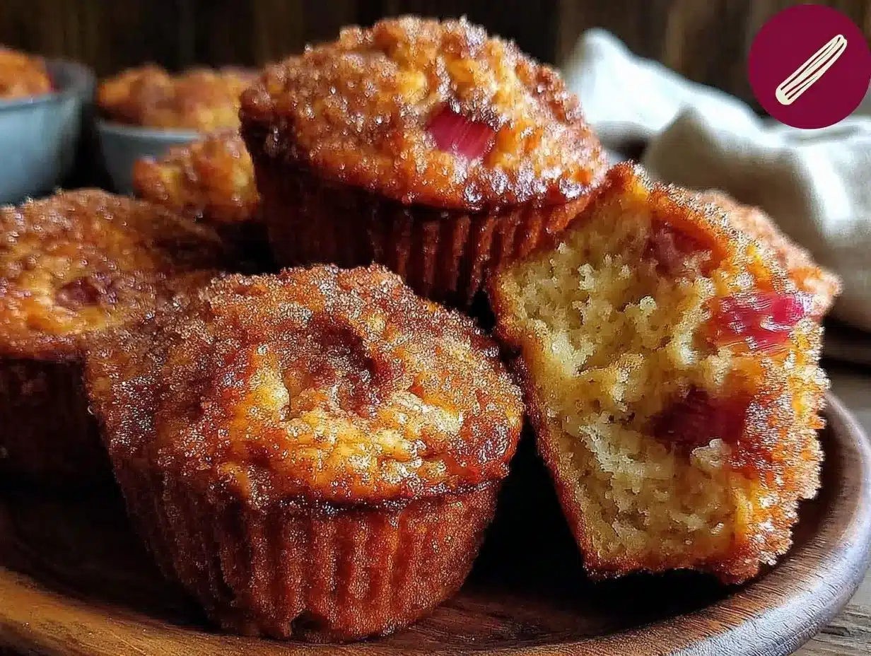 one-bowl rhubarb muffins preparation steps