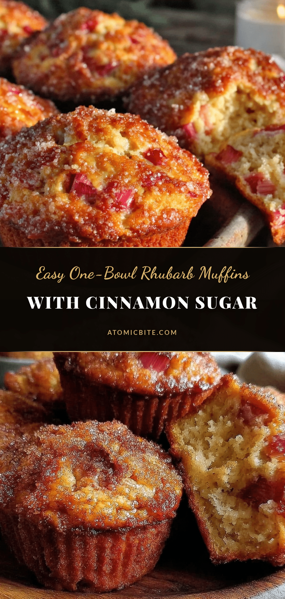 one-bowl rhubarb muffins recipe
