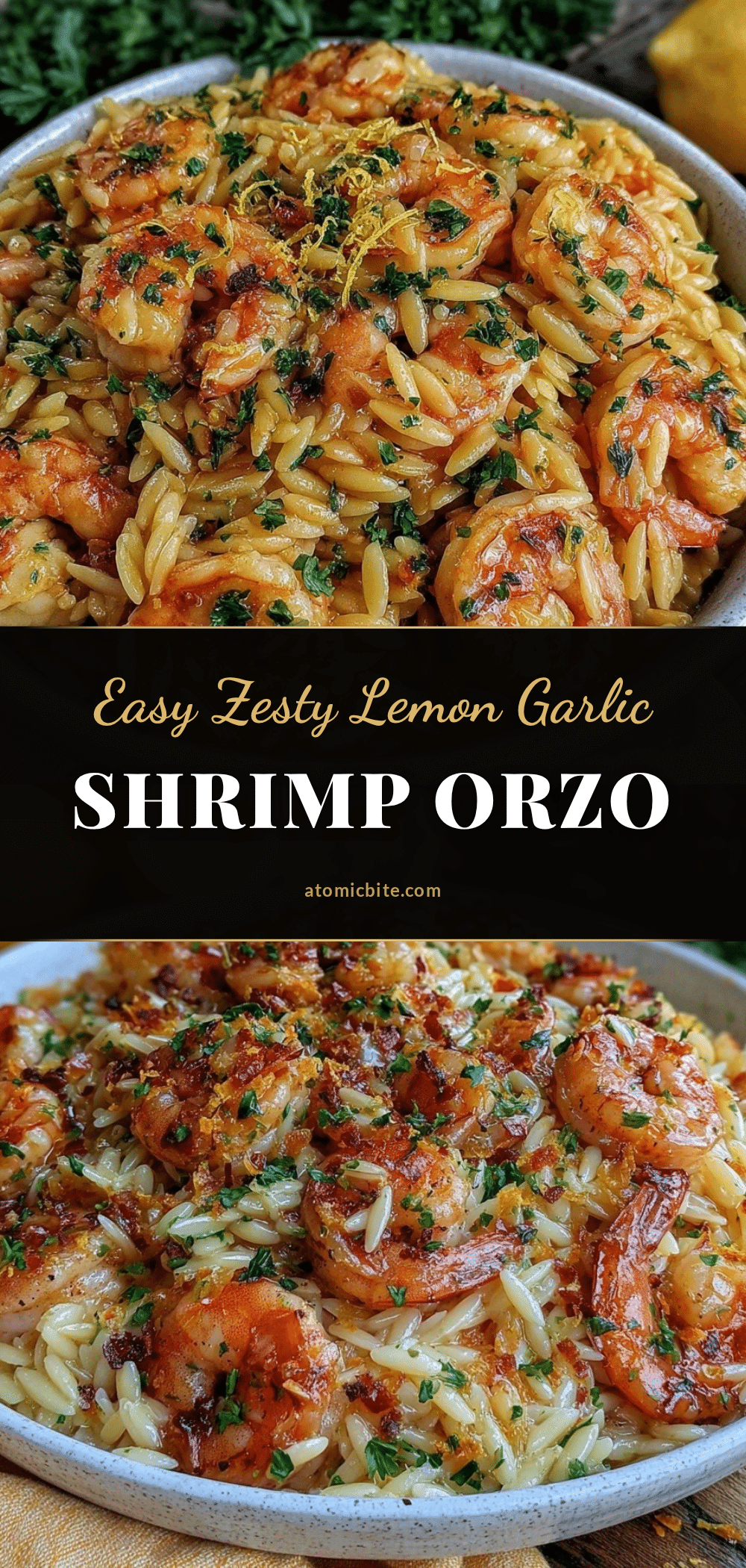 one-pot lemon garlic shrimp orzo recipe
