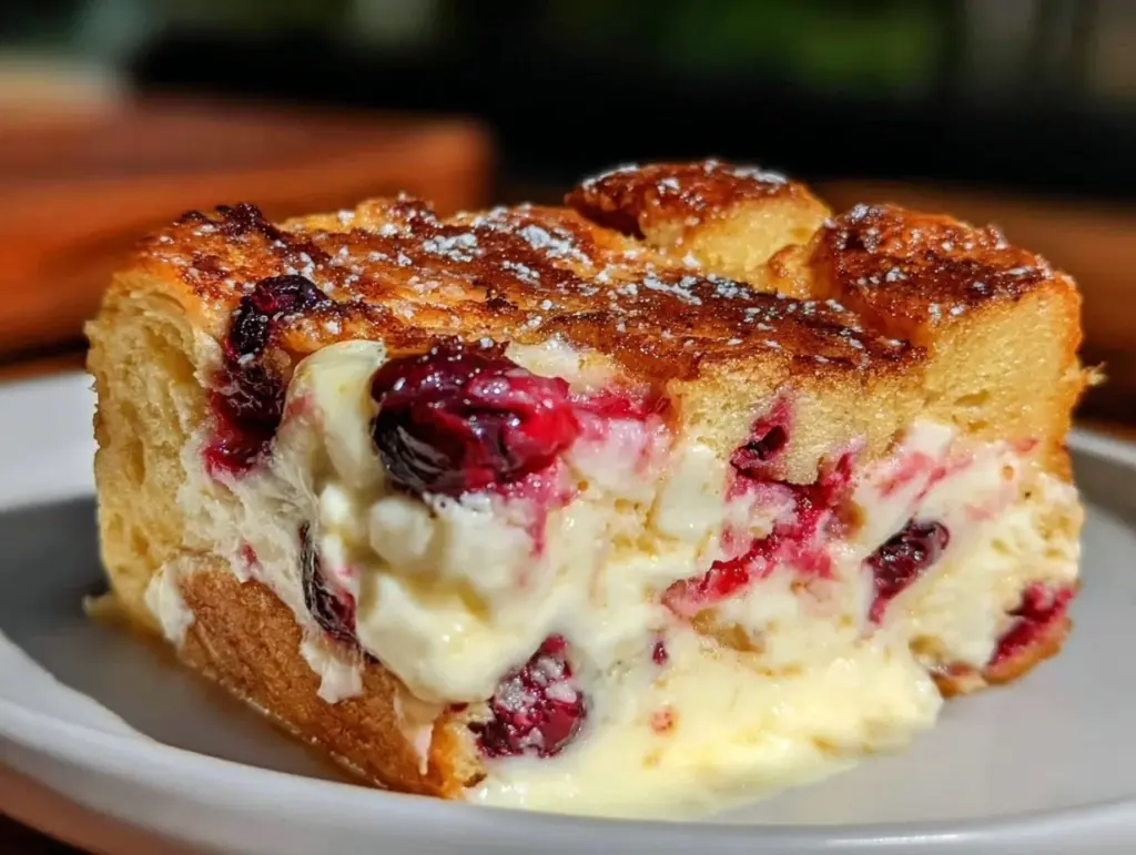 overnight blueberry french toast bake - featured image