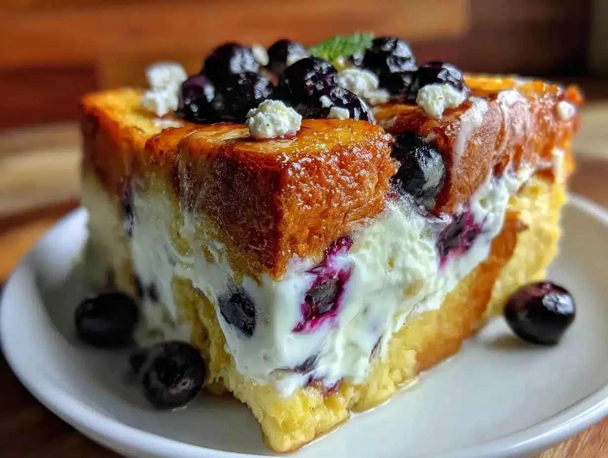 overnight blueberry french toast bake preparation steps
