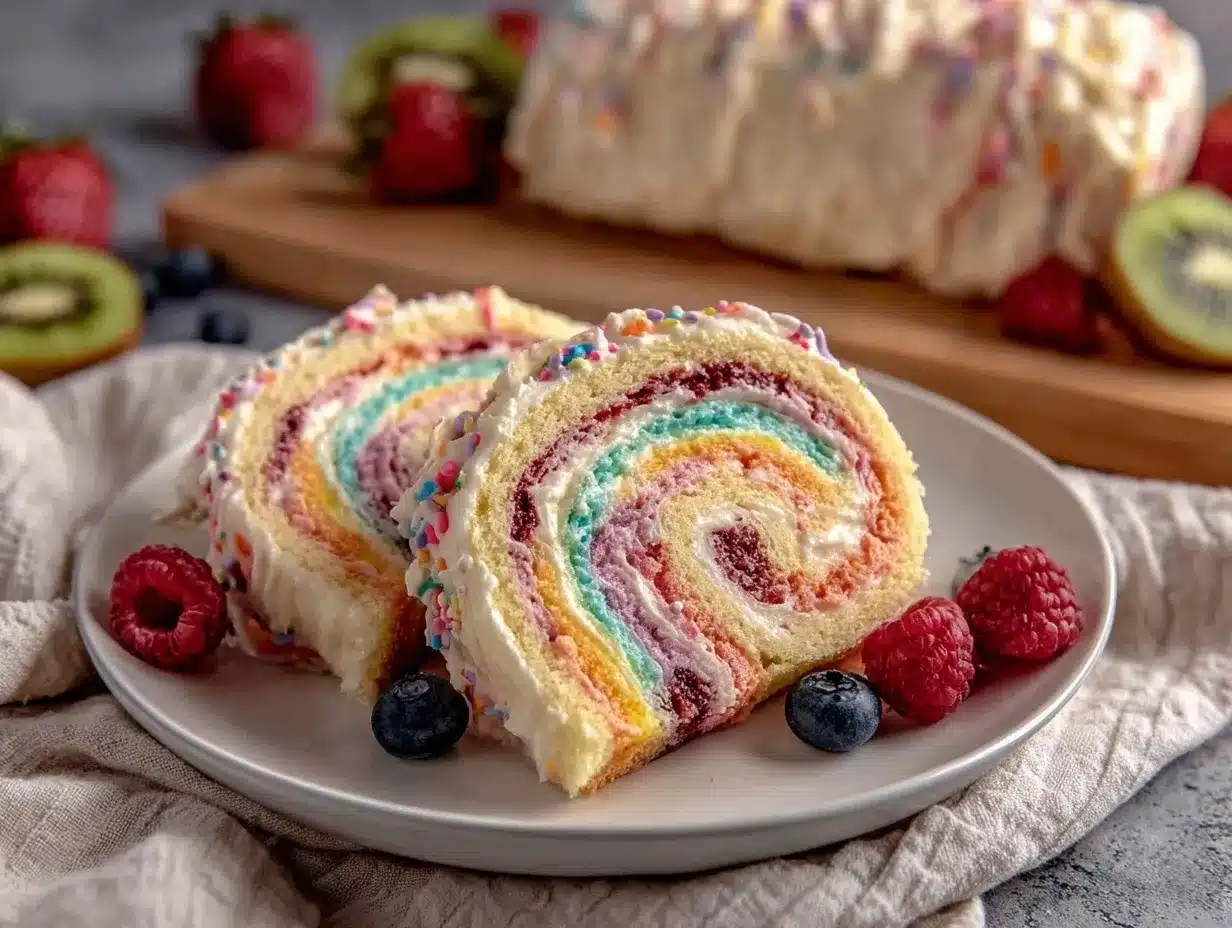perfect rainbow cake roll preparation steps