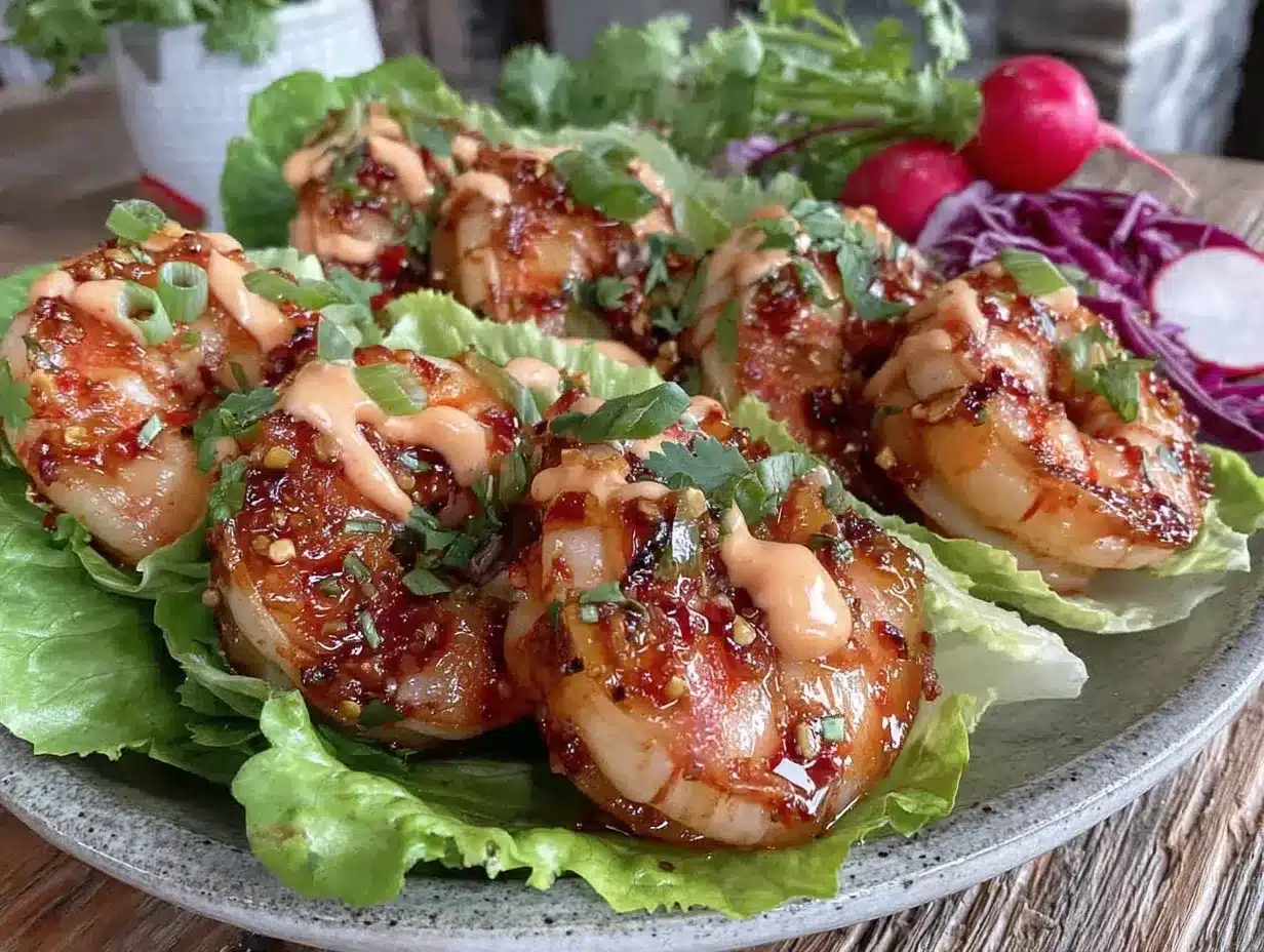 Quick Garlic Shrimp Lettuce Wraps preparation steps