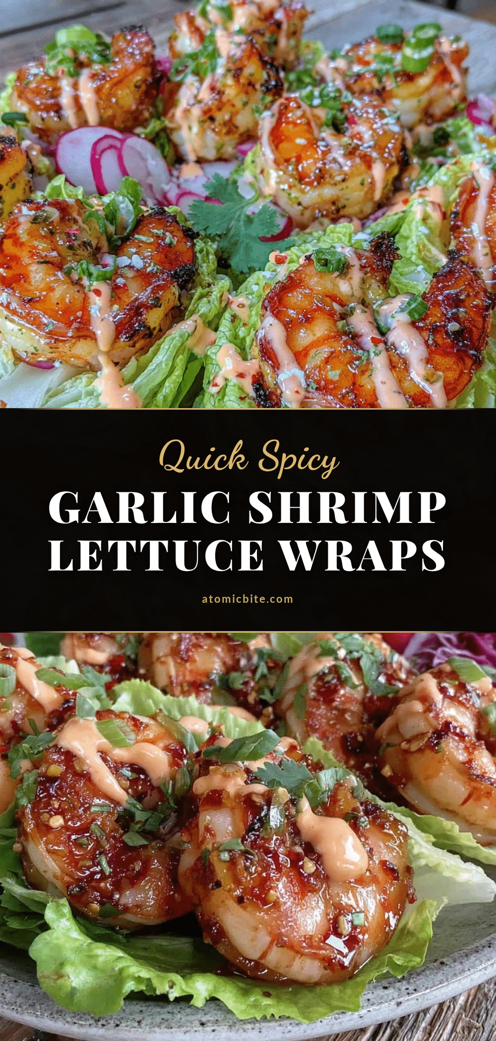 Quick Garlic Shrimp Lettuce Wraps recipe