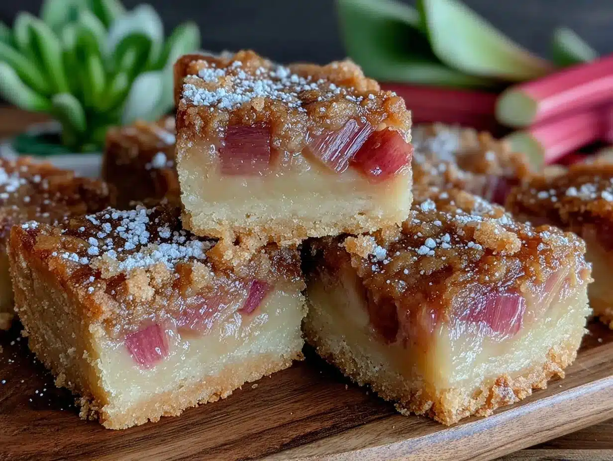 rhubarb custard bars preparation steps