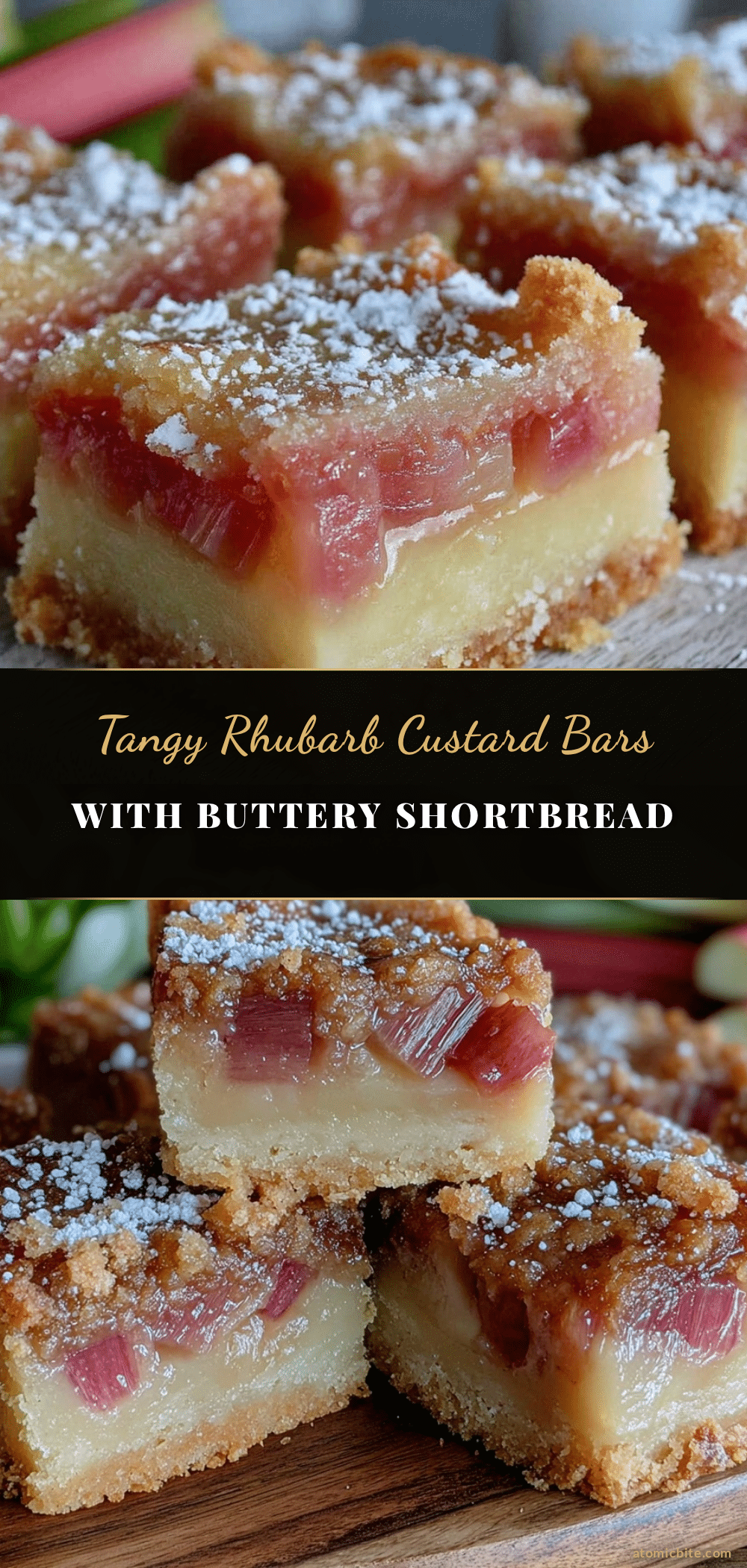 rhubarb custard bars recipe