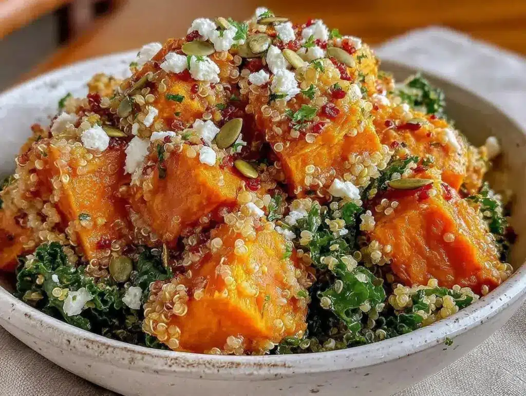 roasted sweet potato quinoa salad - featured image