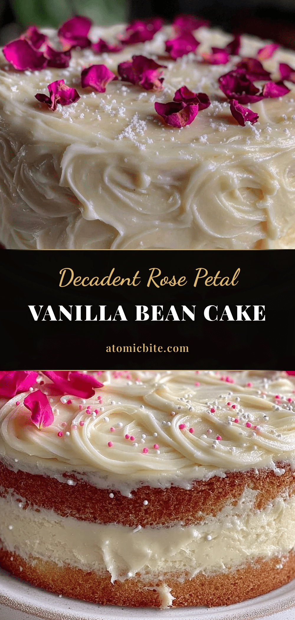 rose petal vanilla bean layer cake recipe