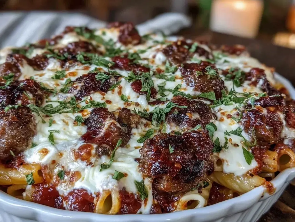 savory baked ziti - featured image