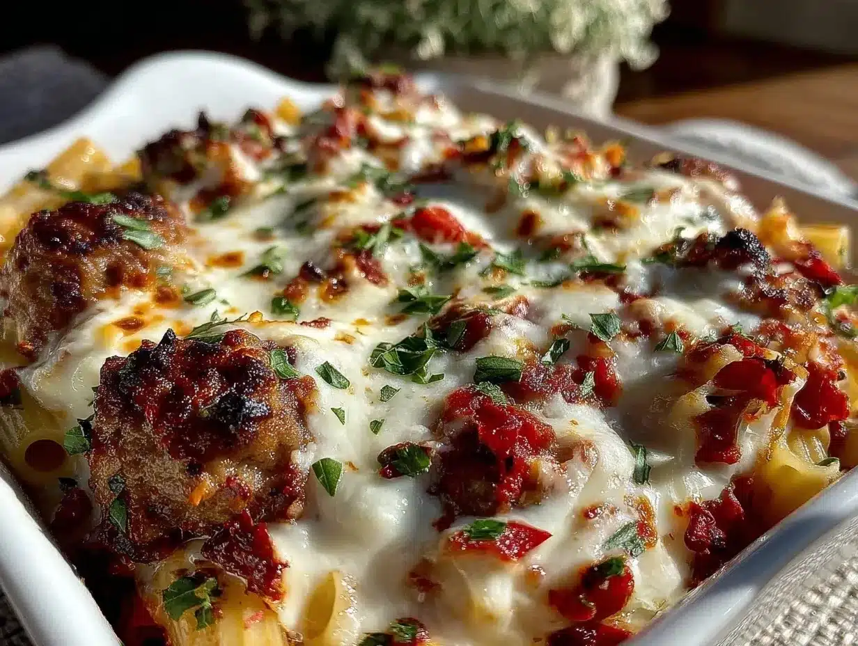 savory baked ziti preparation steps