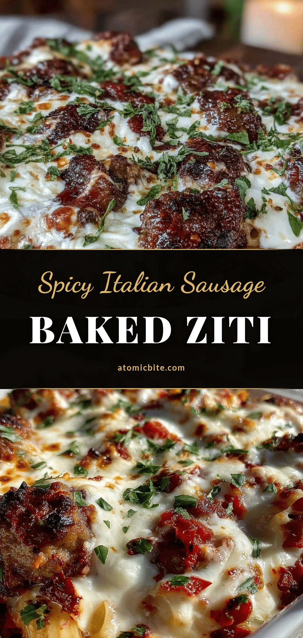 savory baked ziti recipe